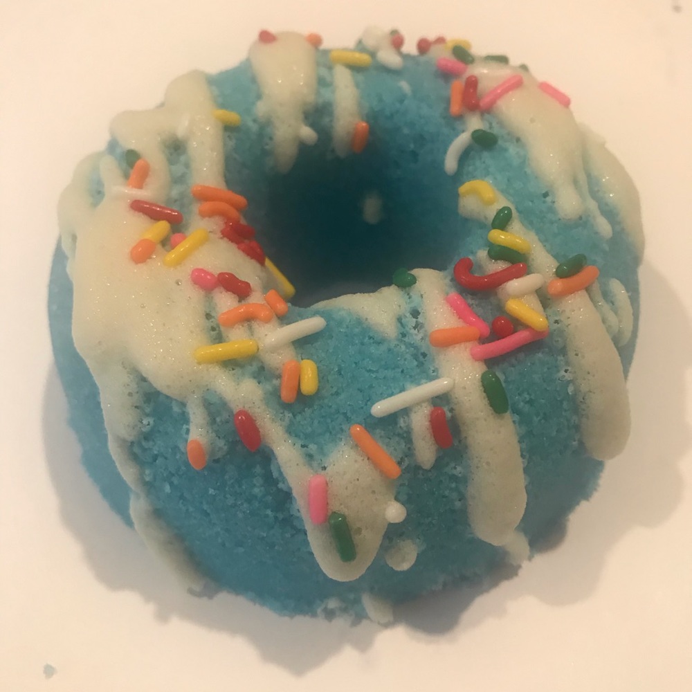 Blue Raspberry Slush Bubble Bath Bomb Donut